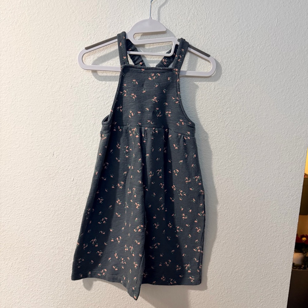 Zara Charcoal Baby Outfit with Floral Accents